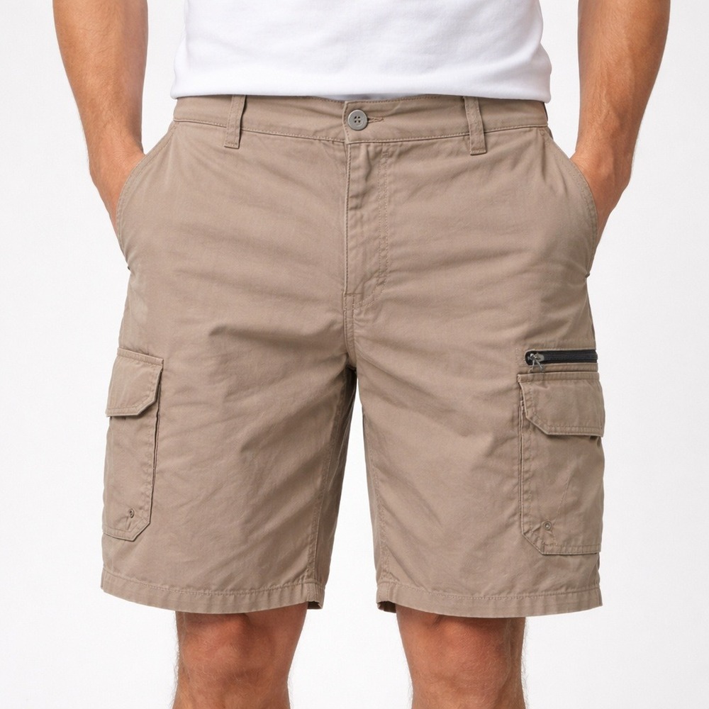 Burnside Cargo Shorts Khaki Size 38 Outdoor Casual Utility